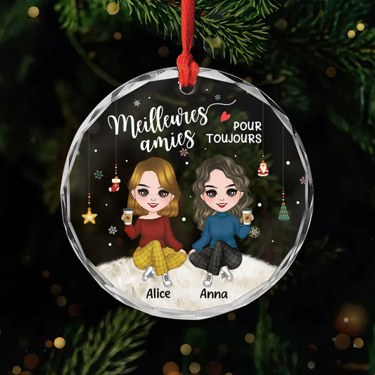 5352OFR1 meilleures amies pour toujours orement en verre personnalise 5352o8vnf