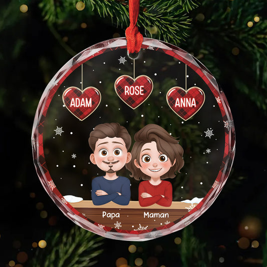 5369OFR1 ornement en verre noel famille avec coeur personnalise 5369o6uzi