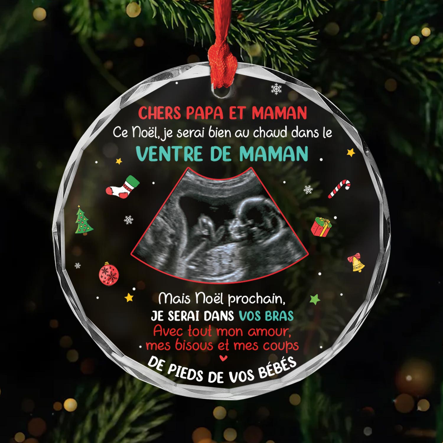 5389OFR1 ornement ceramique personnalise photo chers papa et maman 5389o6laa