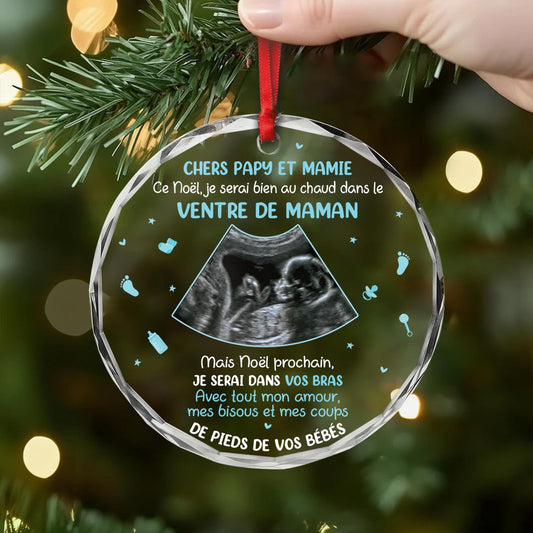 5389OFR2 ornement ceramique personnalise photo chers papa et maman 5389o6laa