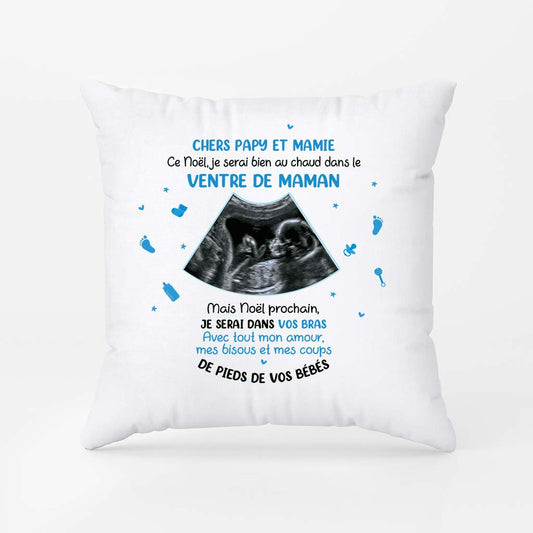 5389PFR2 coussin personnalise noel avec photo chers papa et maman 5389p6qaa