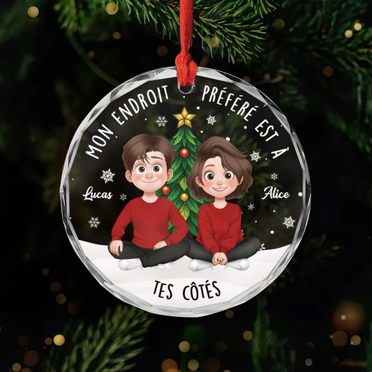 5394OFR1 ornement en verre pour couple personnalise mon endroit prefere est a tes cotes 5394o8zng