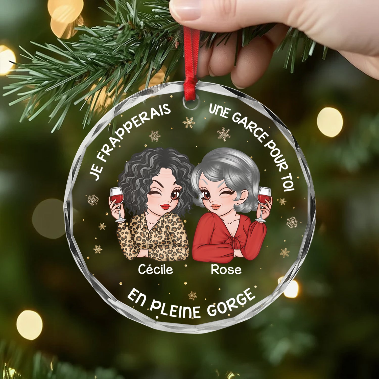 5404OFR2 ornement en verre ami personnalise je frapperais pour toi 5404o8hzf