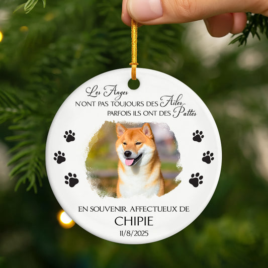 5408OFR2 ornement ceramique personnalise chat photo les anges parfois ont des pattes 5408okqcd_a2742b2d 203c 41c8 9ee3 b36390db3408