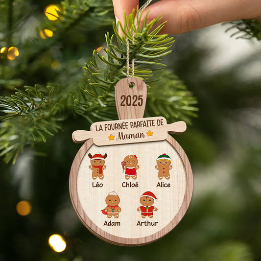 5412OFR2 ornement en bois a 2 couches personnalise la fournee parfaite de mamie noel 5412oktza