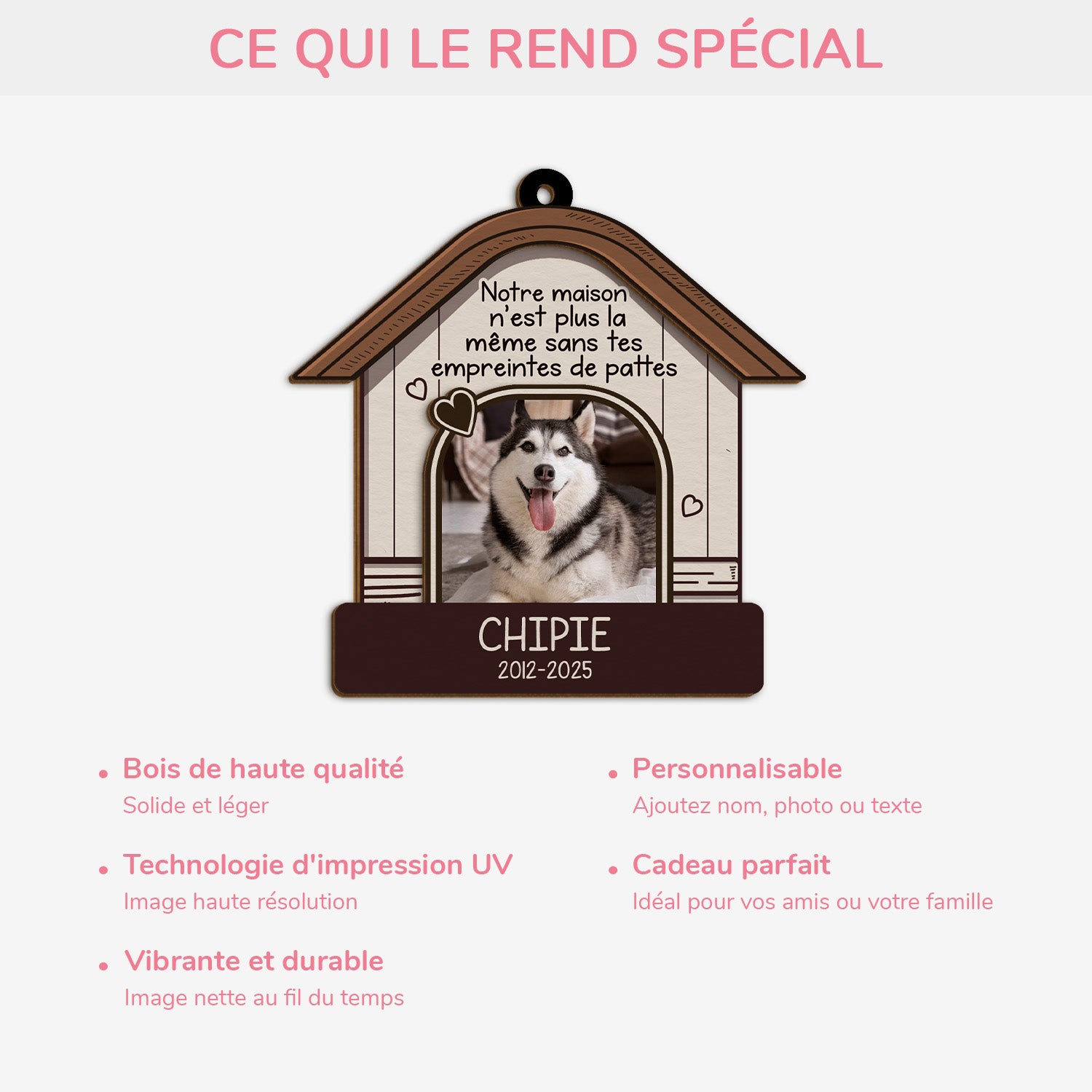 5415OFR4 ornement en bois a 2 couches personnalise sans tes empreintes de pattes chien noel 5415o6vqc