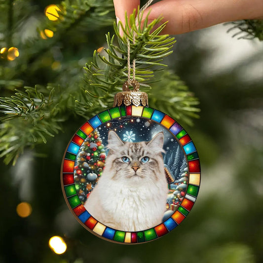 5432OFR2 ornement noel en bois a 2 couches personnalise pour chien mon petit compagnon noel 5432o3uac