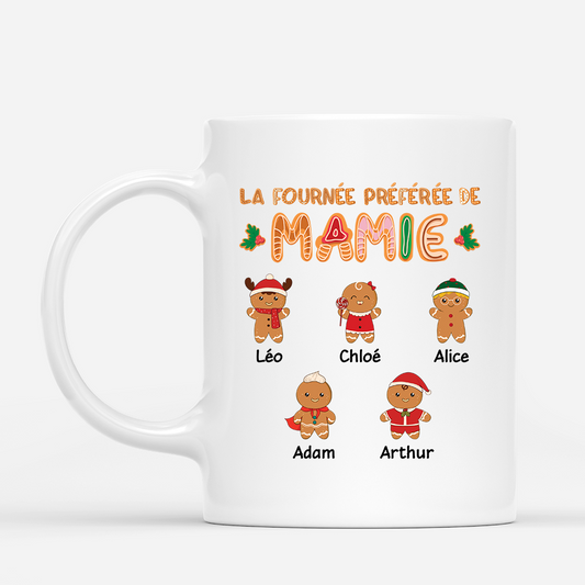 5438MFR1 mug personnalise noel la fournee preferee de mamie 5438mkz0a
