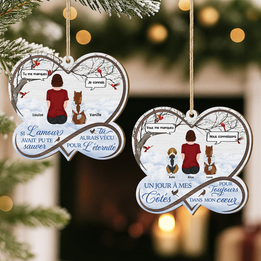 5445OFR2 ornement en bois a 2 couches personnalise pour chien si lamour avait pu te sauver 5445okvzc