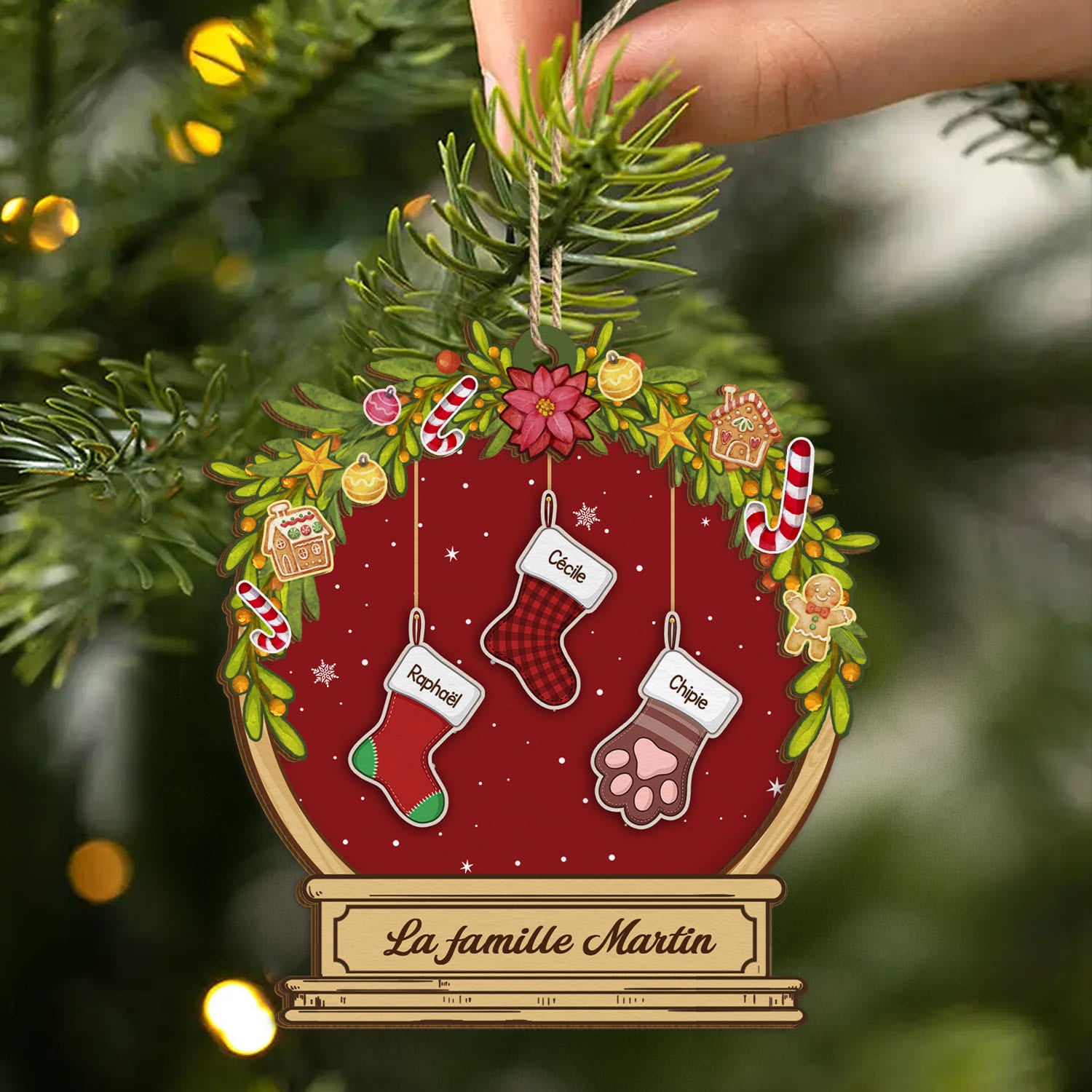 5455OFR2 ornement en bois a 2 couches personnalise notre famille noel boule a neige 5455otqqi_ca1d907c 5e13 4271 80a5 e8b2d263f5b6