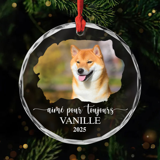 5460OFR1 ornement en verre personnalise chien photo aime pour toujours 5460okhcc_7ab17ebc 070f 4eba adbc 527d37e6d898