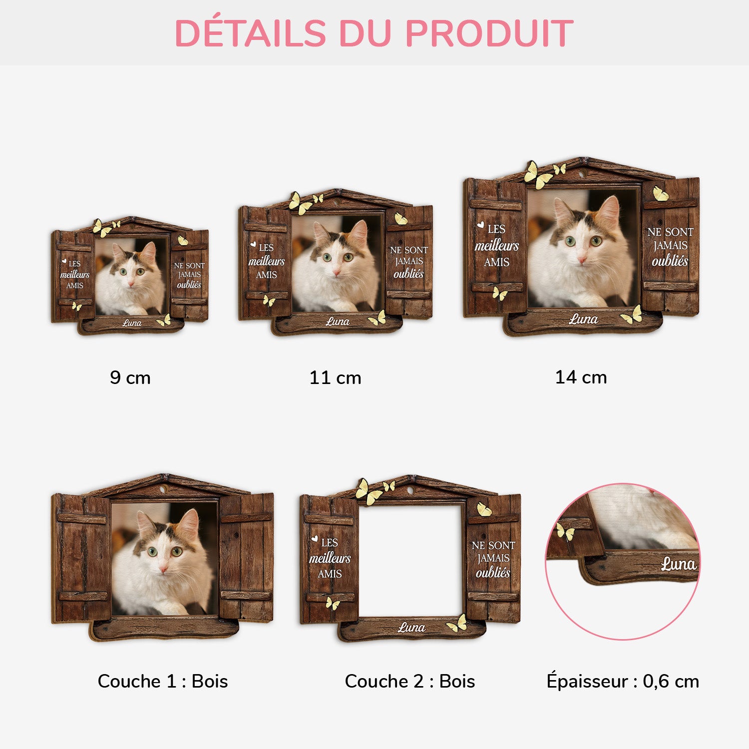 5467OFR3 ornement en bois a 2 couches chien commemoratif personnalise les meilleurs amis ne sont jamais oublies 5467o3ztd_5577f4d6 b4a3 49df 9a6f e8d1588c4160