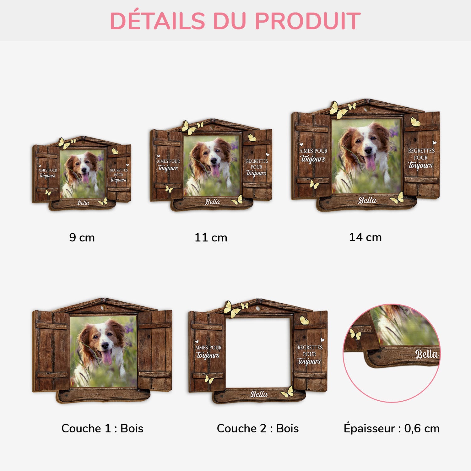 5467OFR3 ornement en bois a 2 couches photo commemoratif personnalise les meilleurs amis ne sont jamais oublies 5467o3ztc_92c00769 b3ae 40f8 a7cc 0094ac6f9072