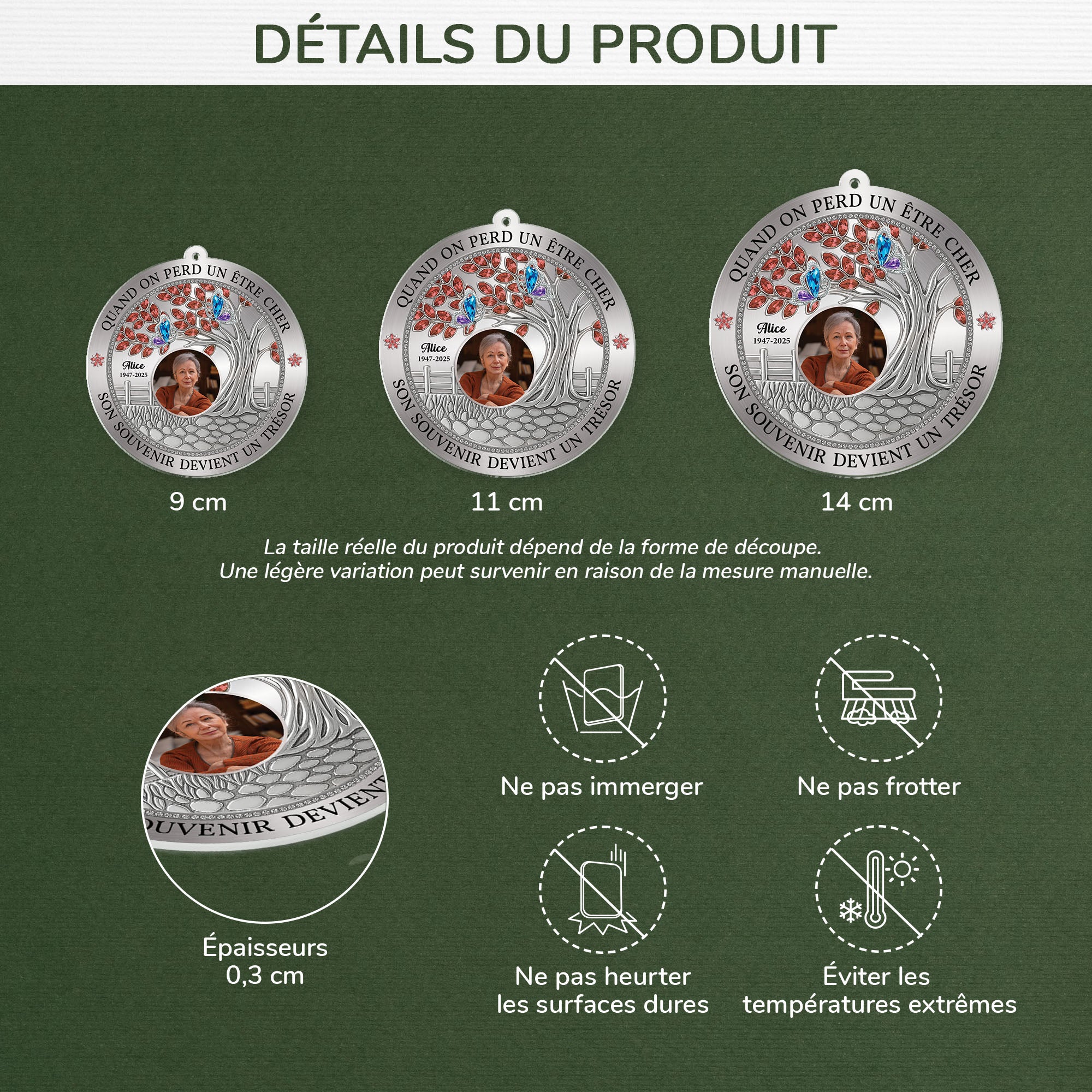 5470OFR3 ornement ornement en acrylique personnalise commemoratif quand on perd un etre cher 5470o3vza