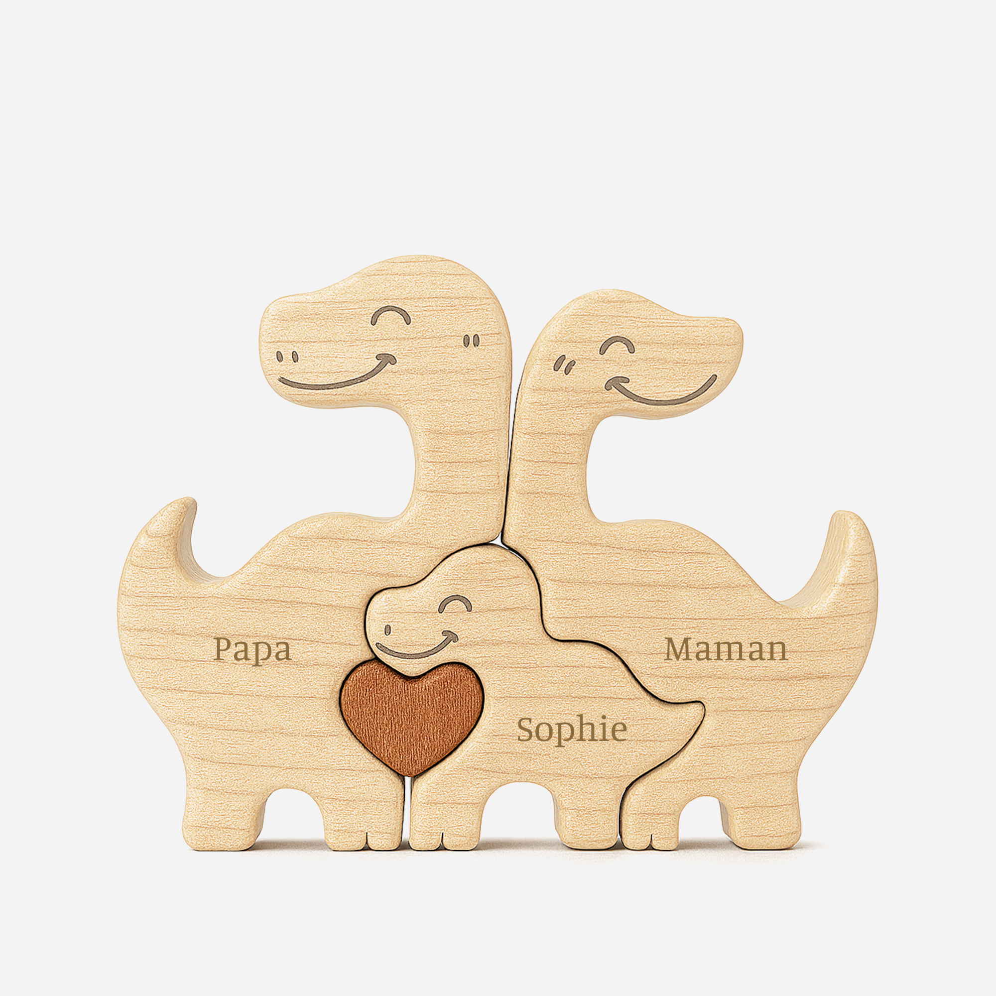 5487QFR1 puzzle en bois personnalise avec prenoms famille dinosaures 5487q_f499fc33 51a5 4a14 98ca 785cbfa85736