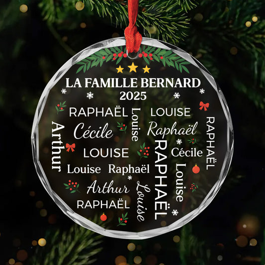 5494OFR1 ornement en verre personnalise notre famille en forme de coeur 5494o6umi