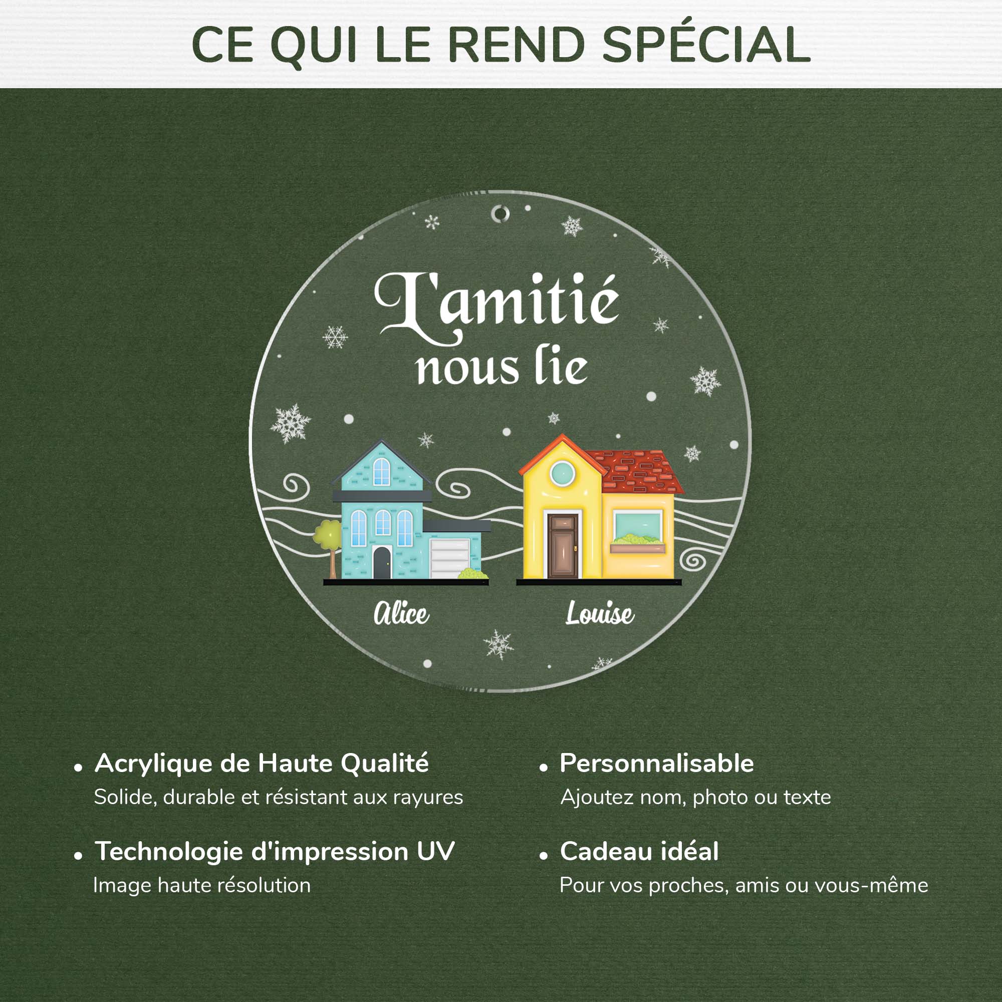 5495OFR4 ornement noel en acrylique personnalise pour ami lamitie nous lie 5495o6tnf