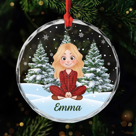 5502OFR1 ornement noel en verre personnalise femme photo mon noel 5502okq0a