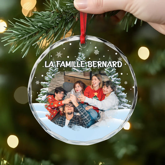 5505OFR2 ornement noel en verre personnalise photo famille notre famille 5505okl8i
