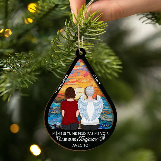 5508OFR2 ornement en bois a 2 couches personnalise papa commemoratif je suis toujours avec toi 5508o8lca