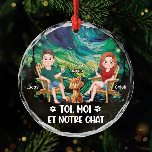 5517OFR1 ornement en verre personnalise couple toi moi et notre chat 5517o8vqd