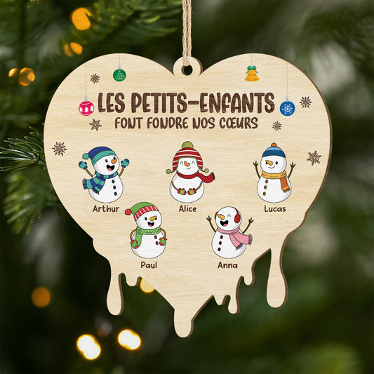 5524OFR1 ornement en bois a 1 couche personnalise petits enfants font fondre nos coeurs 5524otuza