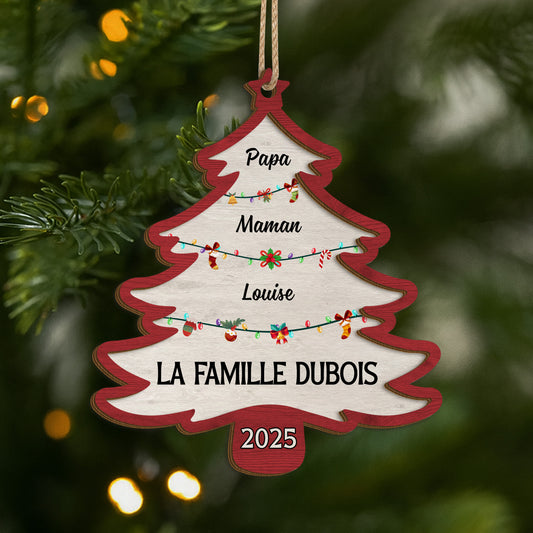5527OFR1 ornement noel en bois a 2 couches personnalise membres de famille 5527o3tni