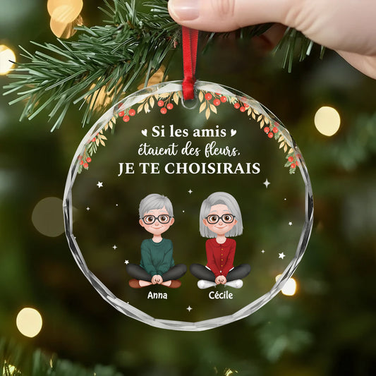 5528OFR2 ornement en verre personnalise bonnes amies sont toujours la 5528o3tnf