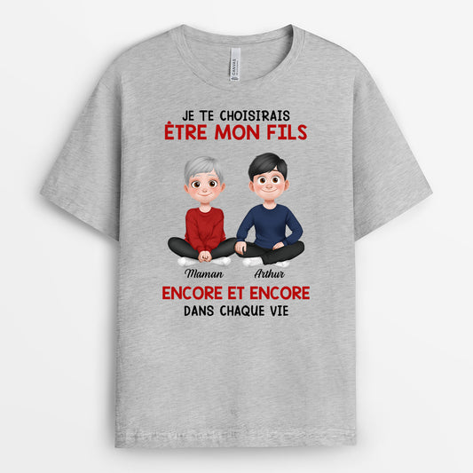 5545AFR2 t shirt personnalise pour fille et fils je te choisirais pour etre ma fille 5545a8laa