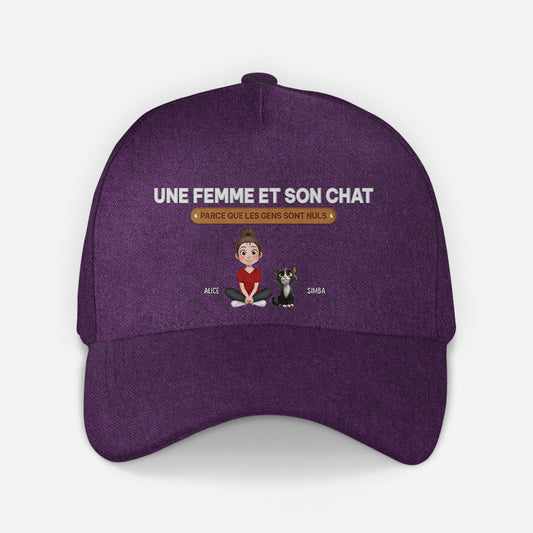 5552JFR1 casquette personnalisee un femme et son chat 5552jtvnd_f2acb1bb be5e 453b 84fb 885b79e4b4f4
