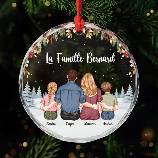 5561OFR1 ornement en verre personnalise famille notre famille de dos 5561o3tzi