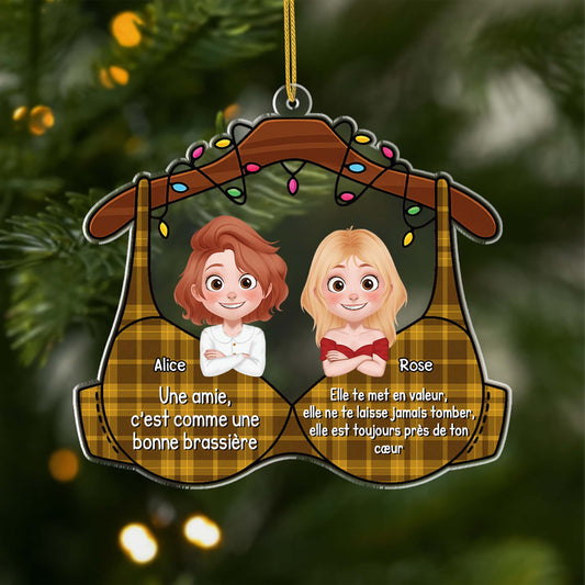 5562OFR1 ornement noel en acrylique personnalise femme amie comme bonne brassiere 5562o5vmf