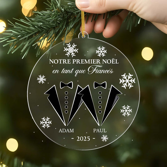 5565OFR2 ornement noel en acrylique personnalise couple premier noel mariage 5565o6qag