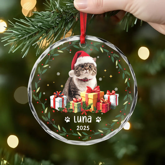 5571OFR2 ornement en verre personnalise chien avec photo le noel de mon chien 5571okvac