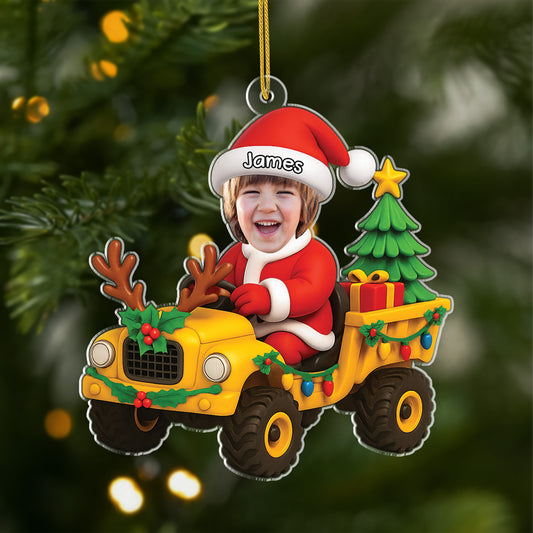 5574OFR1 ornement noel en acrylique personnalise avec photo petit cadeau noel de enfant 5574o6mmk