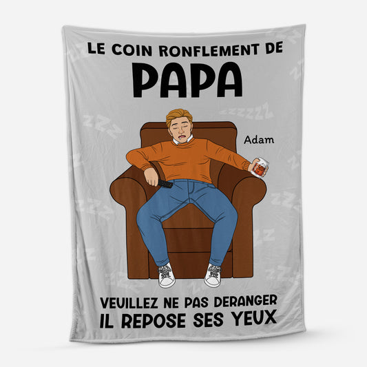 5579BFR1 plaid personnalise pour papa le coin ronflement de papa 5579b6tzb