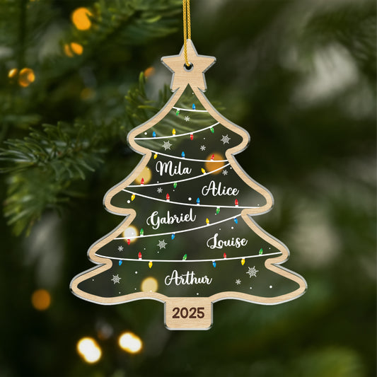 5584OFR1 ornement noel acrylique personnalise avec prenom notre sapin de famille 5584o6lzi
