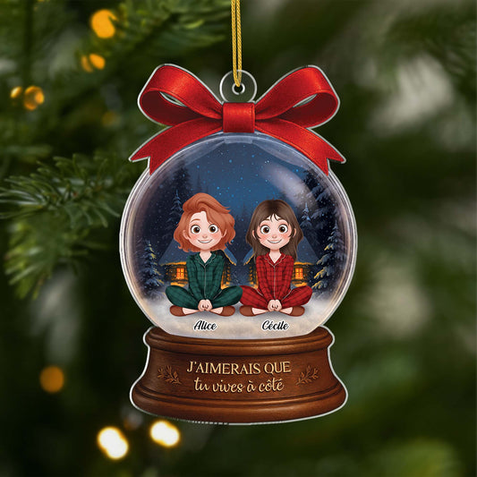 5592OFR1 ornement noel en acrylique personnalise pour femme j_aimerais que tu vives a cote 5592o3zmf
