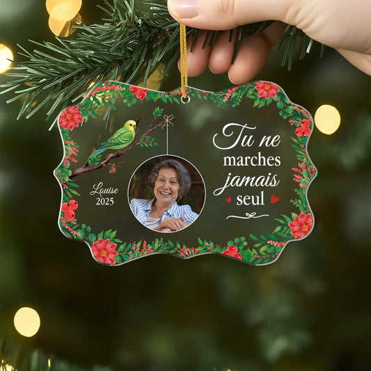 5603OFR2 ornement en acrylique commemoratif personnalise avec photo le paradis est beau parce que mon papa y est 5603o8vnb