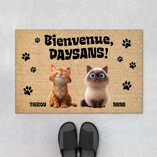 5610DFR1 paillasson chat personnalise bienvenue paysans 5610dtvad