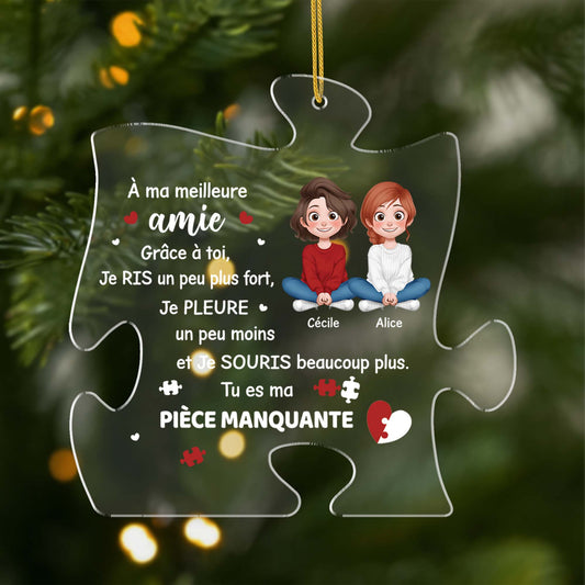 5627OFR1 ornement noel en acrylique personnalise pour amie a ma meilleure amie 5627o86tf