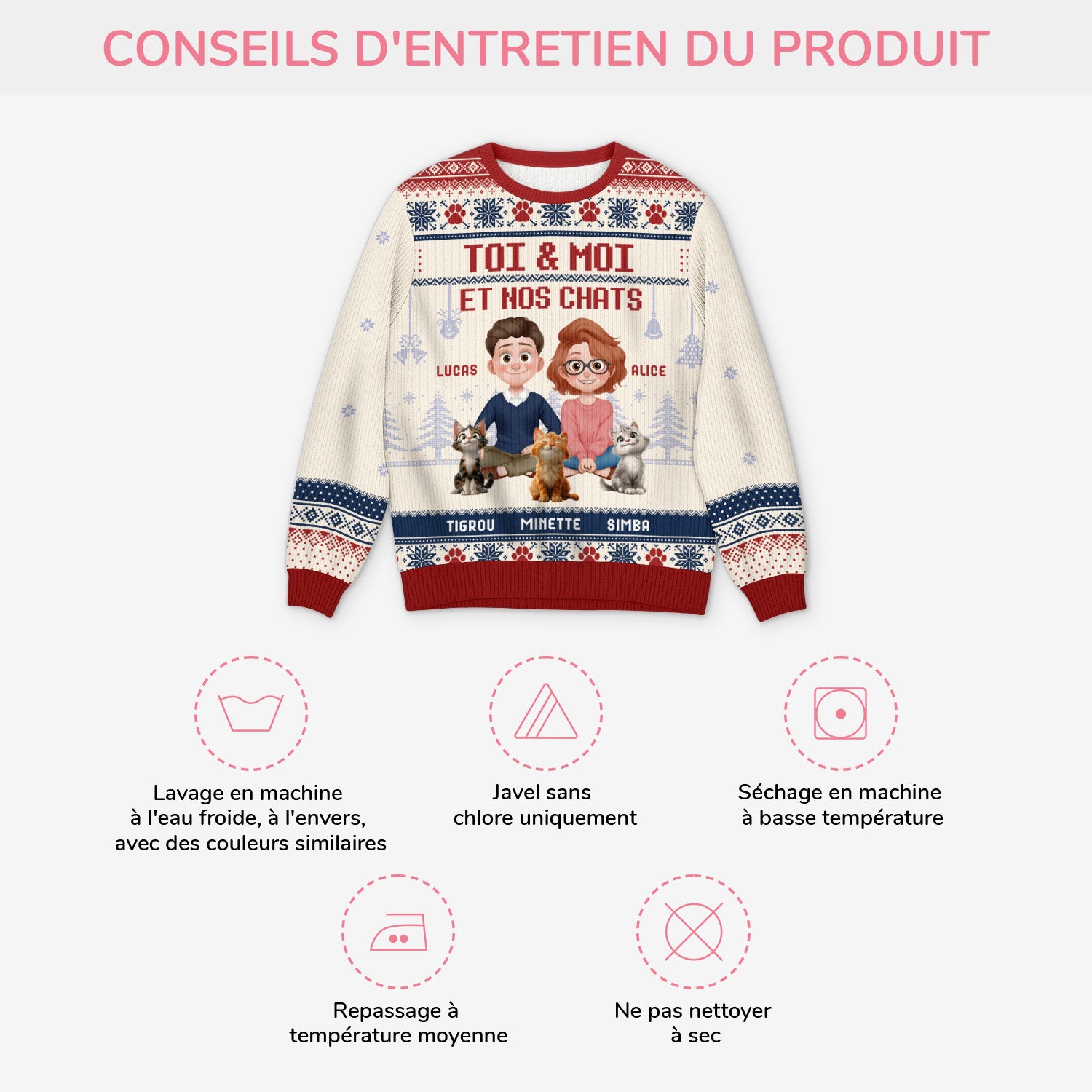 5658WFR4 pull moche de noel personnalise couple toi moi et notre chat version la nuit 5658w3qmd