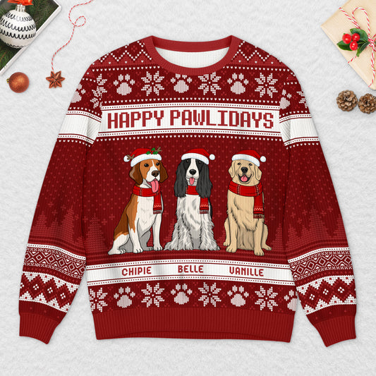 5666WFR2 pull moche chien de noel personnalise joyeux noel toutou 5666w6tmc
