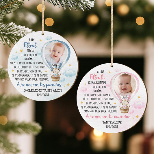 5670OFR2 ornement noel en bois a 1 couche personnalise enfant avec photo le jour de ton bapteme 5670o6hak