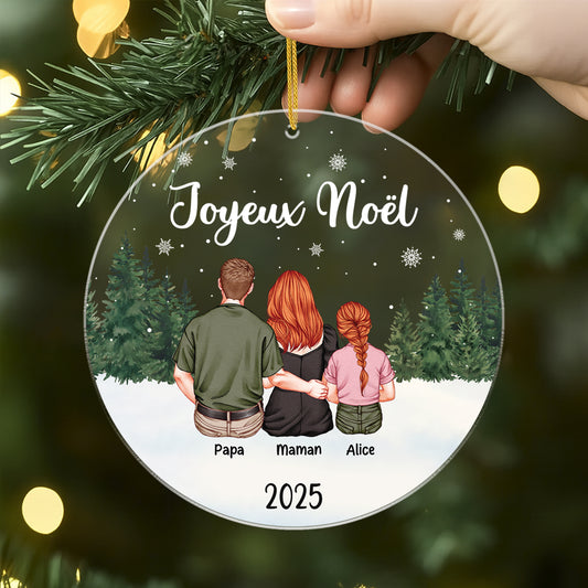 5671OFR2 ornement noel en acrylique personnalise avec chat chien joyeux noel a ma famille 5671o6tzi