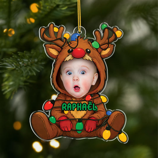 5687OFR1 ornement acrylique personnalise avec photo mon enfant renne de noel 5687okqqk