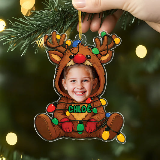 5687OFR2 ornement acrylique personnalise avec photo mon enfant renne de noel 5687okqqk