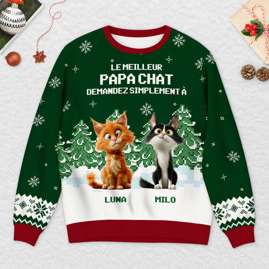 5693WFR2 pull moche de noel personnalise le meilleur papa maman chat 5693w8lnd_faf2fce1 8948 4d56 851b a98b1c79f452