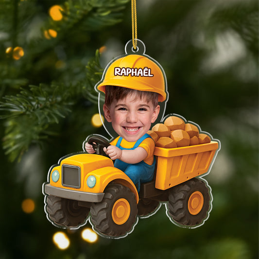 5699OFR1 ornement noel acrylique personnalise avec photo enfant conducteur 5699o8mqk
