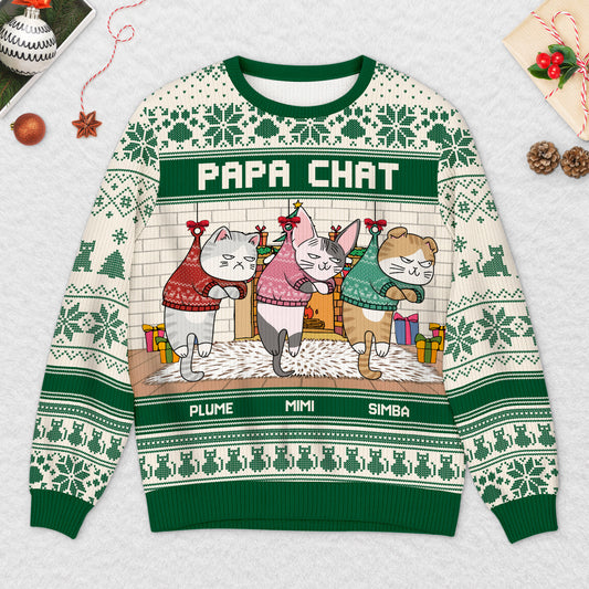 5702WFR2 pull moche personnalise maman chat version noel 5702wtmmd